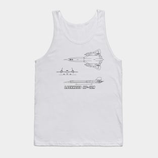 Lockheed YF-12A (Stealth Fighter) (black) Tank Top